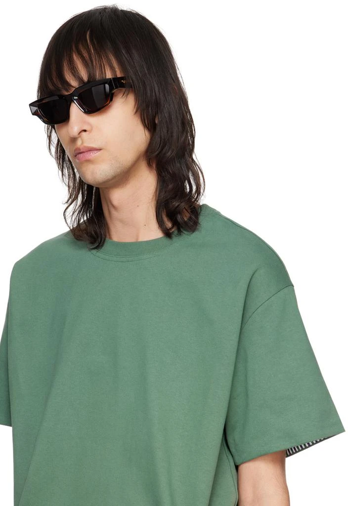 Bottega Veneta Tortoiseshell Sharp Square Sunglasses 4