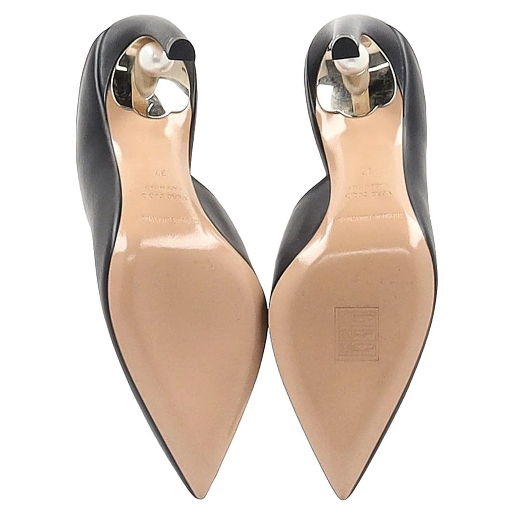 Nicholas Kirkwood Mira Pointed Toe Mules in Black Leather 6