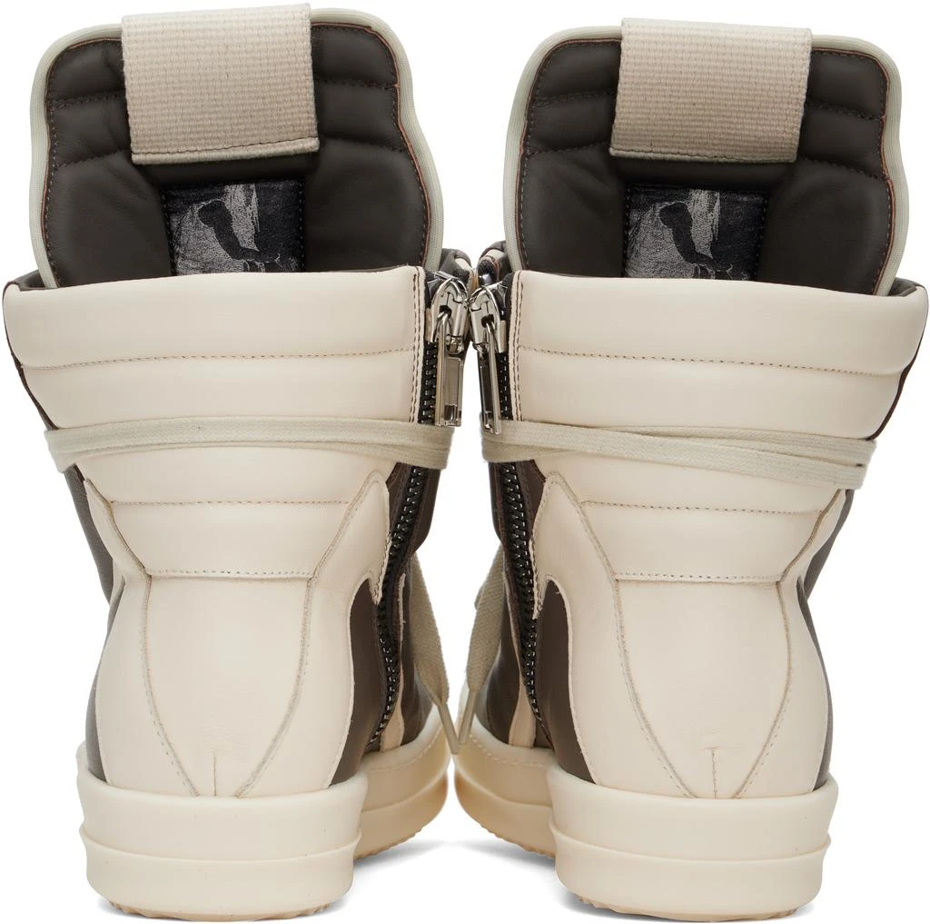 Rick Owens Gray & Off-White Hollywood Geobasket Sneakers 2