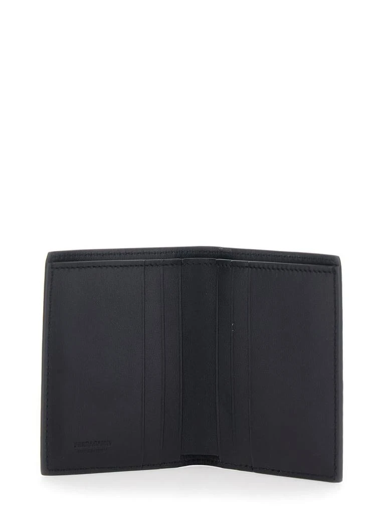 Salvatore Ferragamo Black Bi-Fold Wallet With Gancini Plaque On The Front In Leather Man 3
