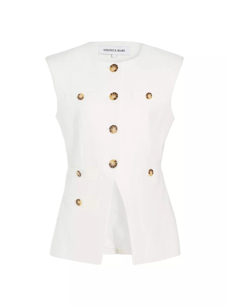 VERONICA BEARD Tamara Tailored Cotton-Blend Vest 1