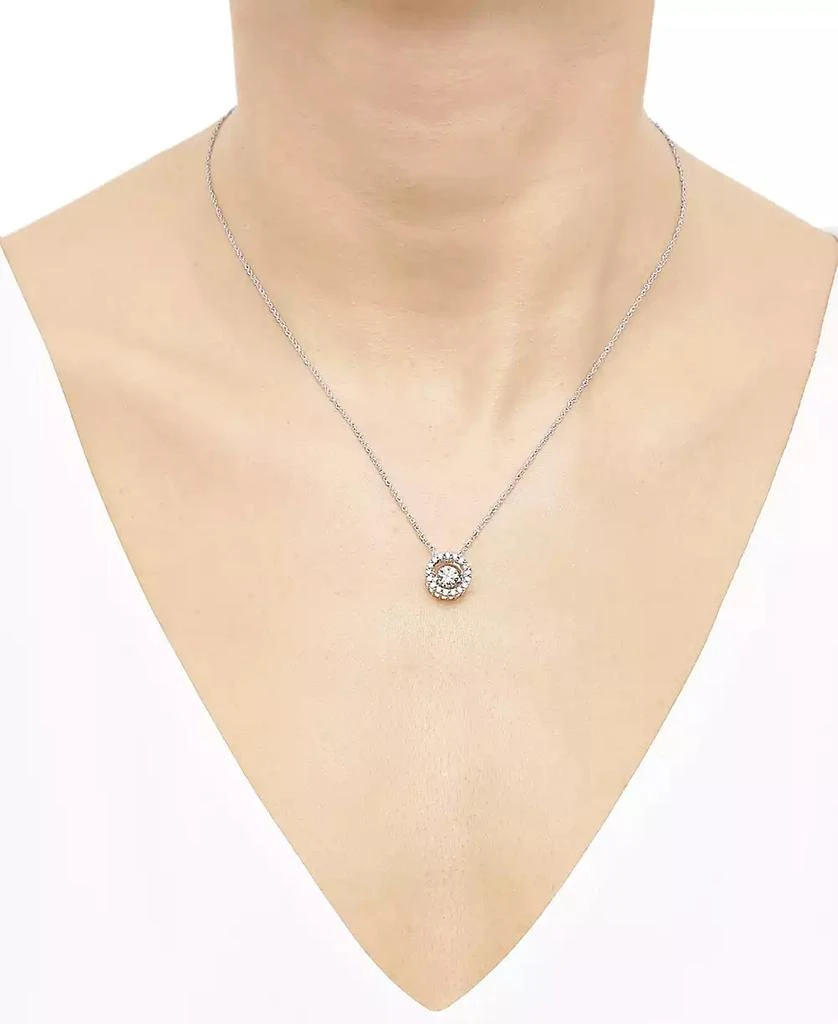Grown With Love Lab Grown Diamond Openwork Halo Pendant Necklace (3/4 ct. t.w.) in 14k White Gold, 16" +2" extender 2