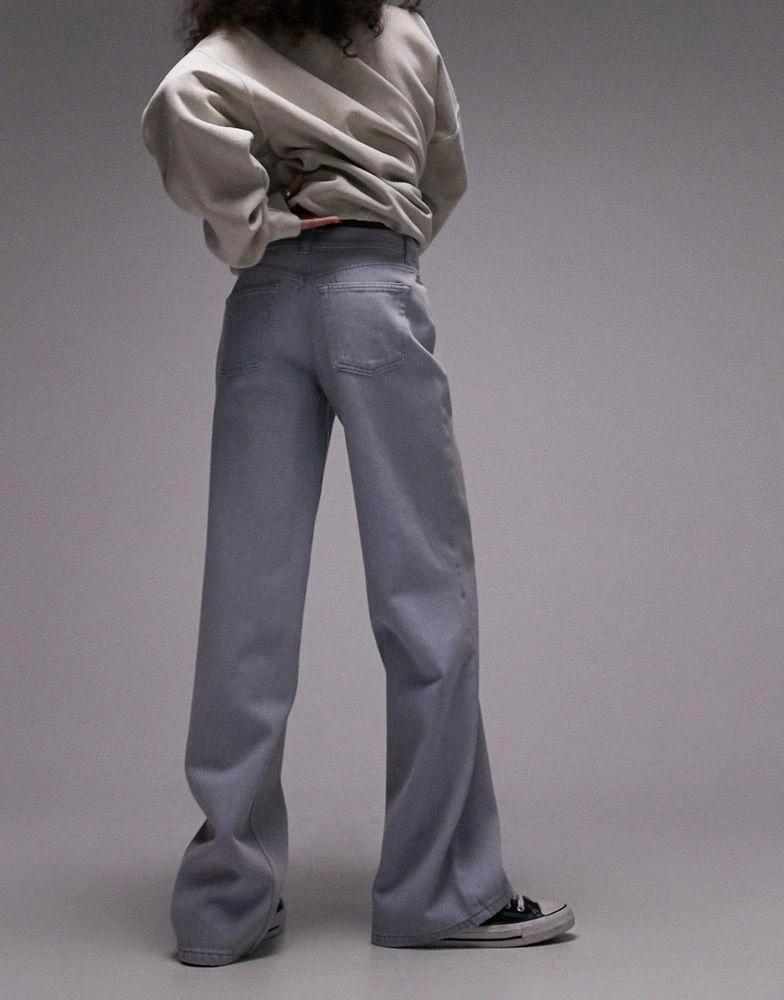 Topshop Topshop Ember low rise wide leg jean in ice blue 3