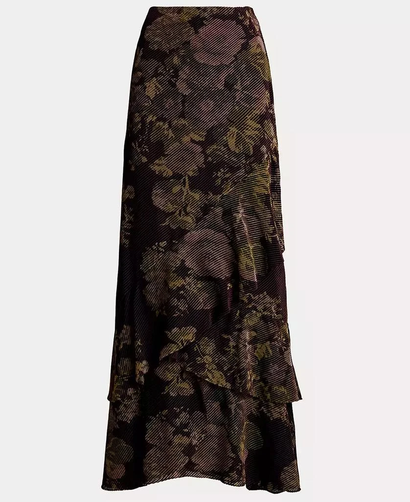 Ralph Lauren Women's Floral Burnout Velvet Tiered Maxiskirt 3