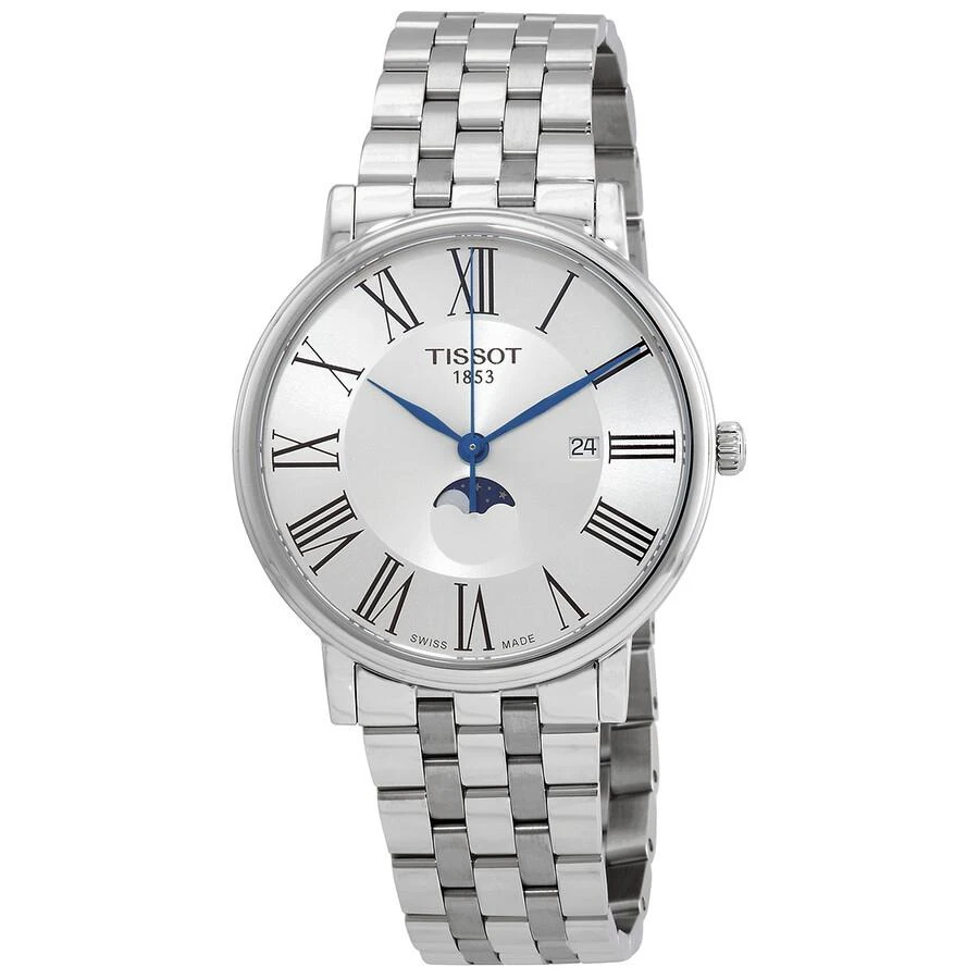 Tissot Carson Moon Phase Quartz Silver Dial Men's Watch T1224231103300 1