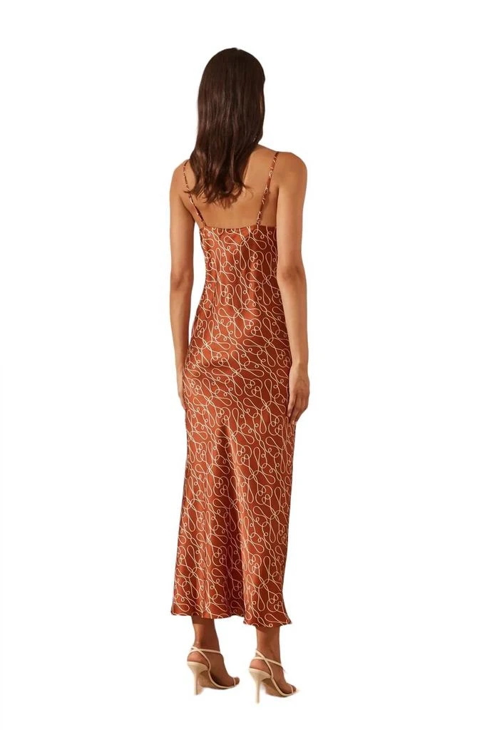 Shona Joy ARTISTI SILK PLUNGED SLIP MIDI DRESS 3