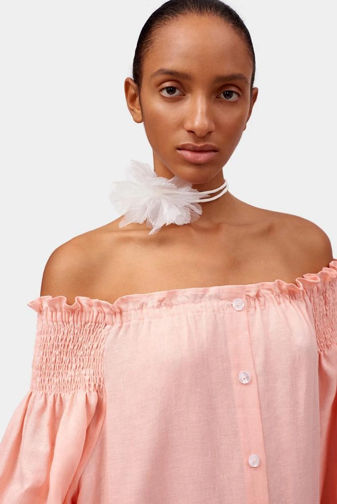 Sleeper Romantica loungewear dress in Rose Pink 5