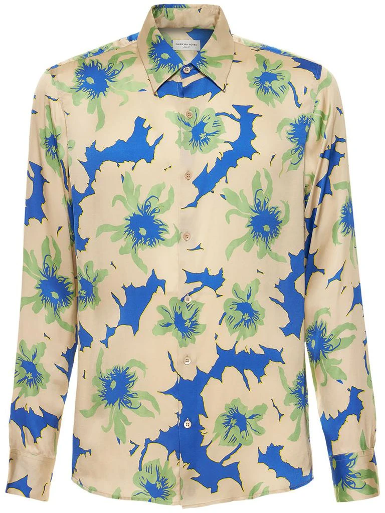 Dries Van Noten Printed Viscose Satin Shirt 1