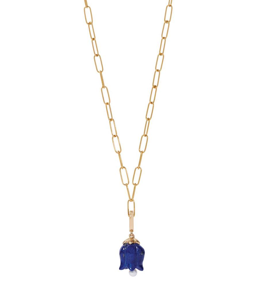 Annoushka Yellow Gold and Lapis Tulip Charm