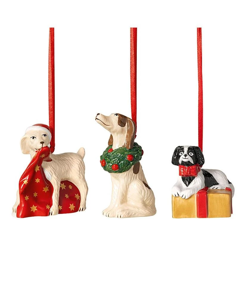 Villeroy & Boch Nostalgic Christmas Puppies Ornaments, Set of 3 8