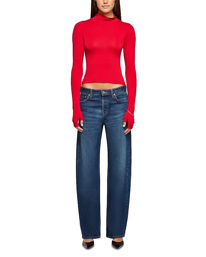 EB Denim Alida High Rise Bowed Leg Jeans in Tribeca