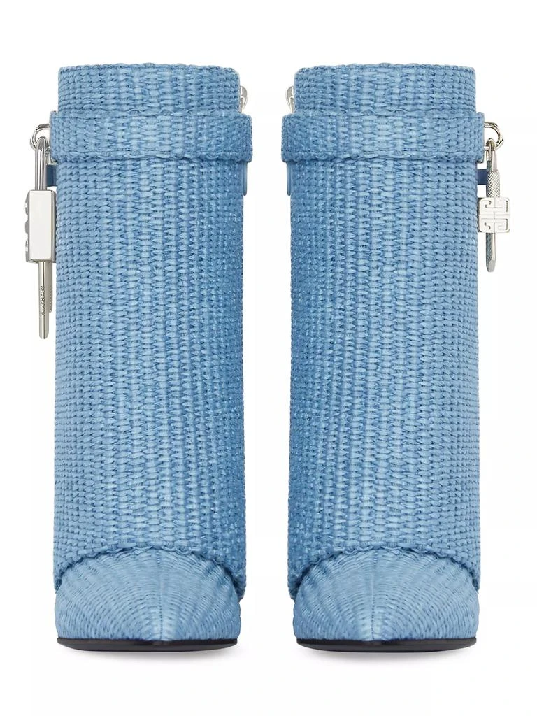 Givenchy Shark Lock Ankle Boots in Raffia 2