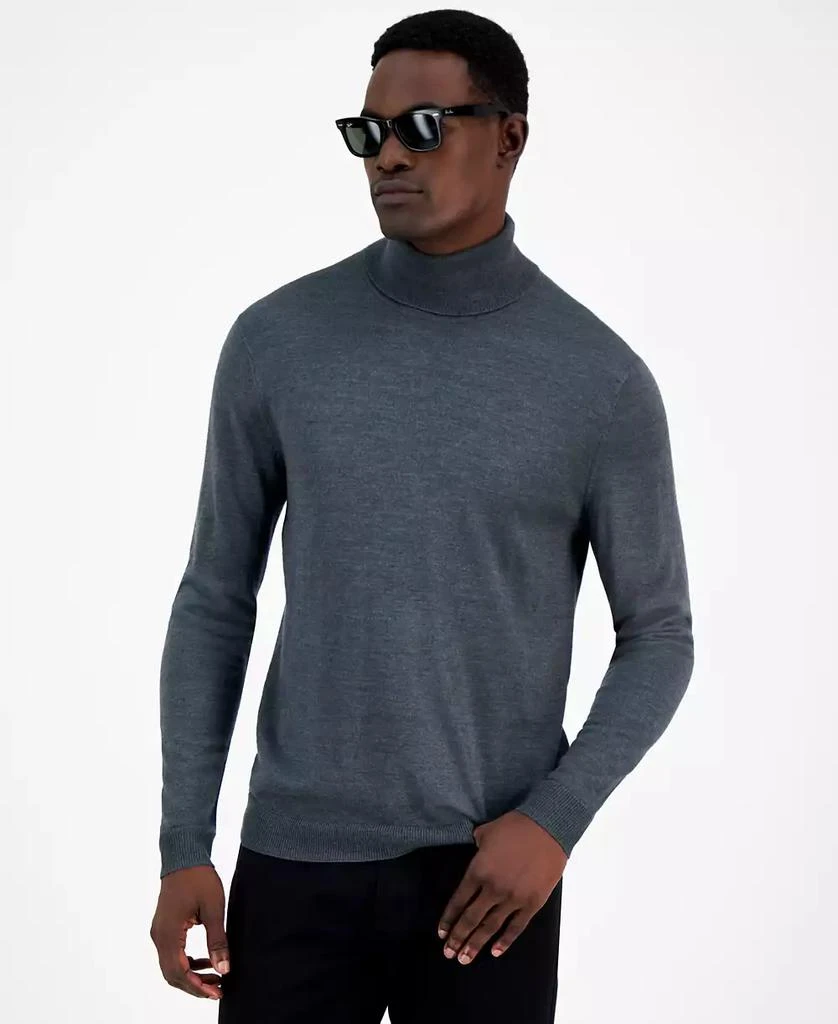 Alfani Men's Merino Wool-Blend Turtleneck Sweater, Created for Macy's 1