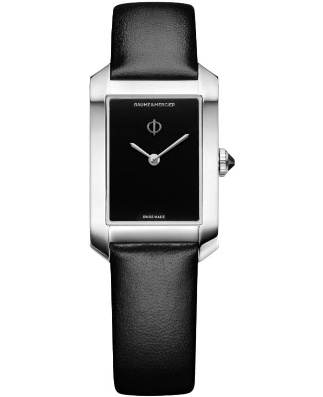 Baume & Mercier Baume & Mercier Hampton Quartz Black Dial Leather Strap Women's Watch 10760 1