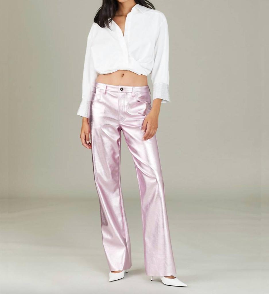 ALIX NYC Jay Pant In Pink Metallic