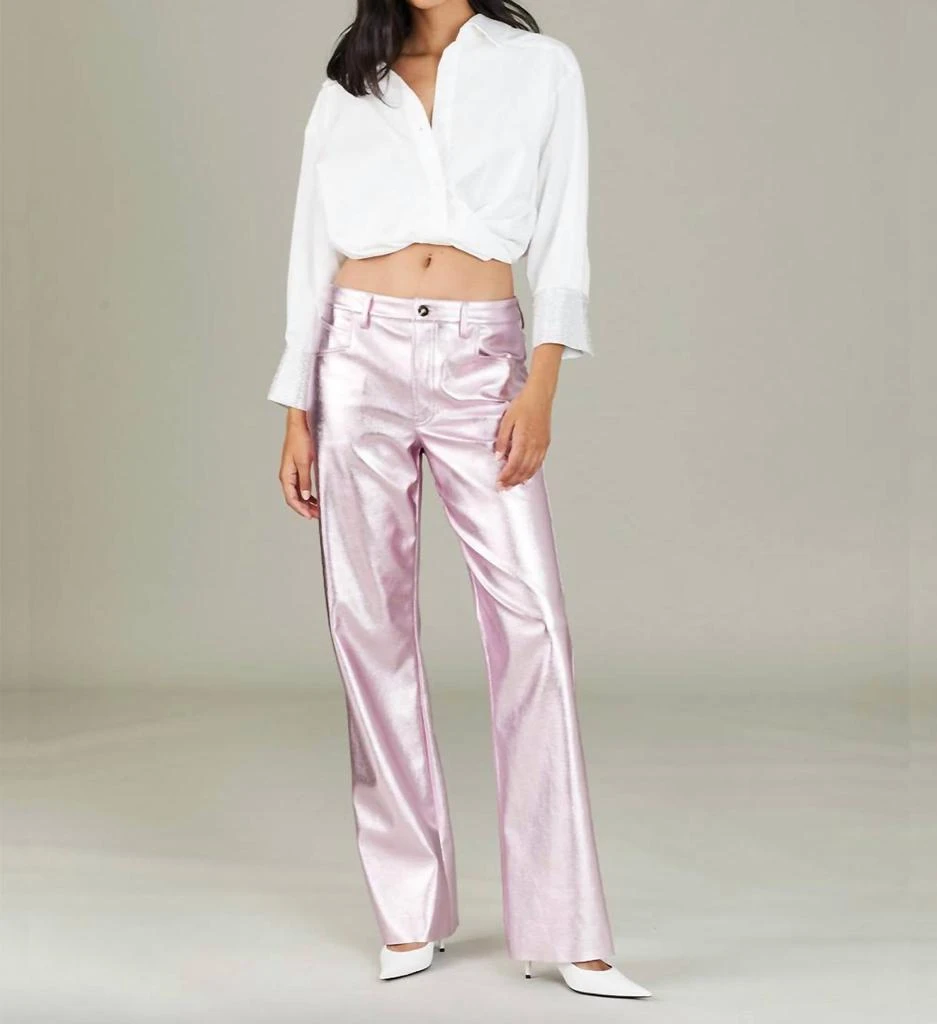 ALIX NYC Jay Pant In Pink Metallic 1