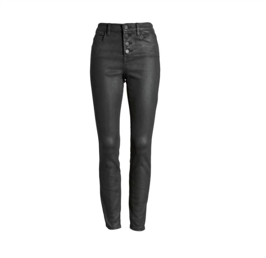 Blank NYC Coated High Rise Skinny Jeans In Black 5