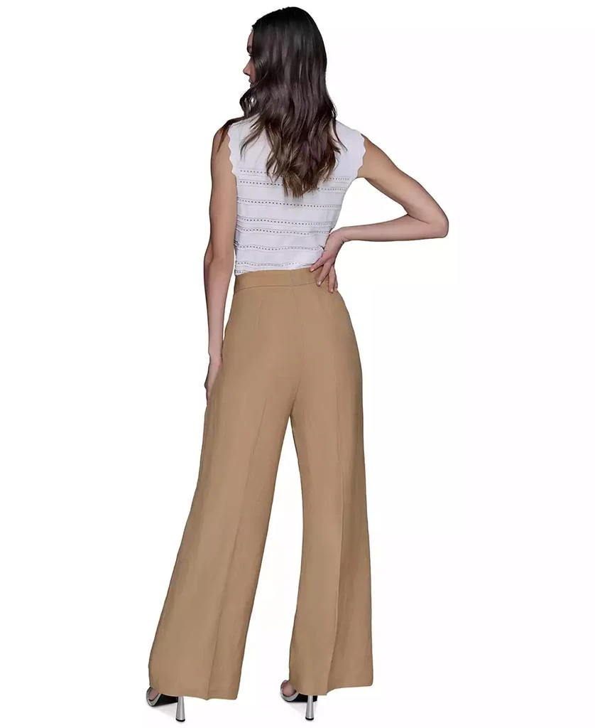 Karl Lagerfeld Paris Women's Linen-Blend Sailor Pants 4