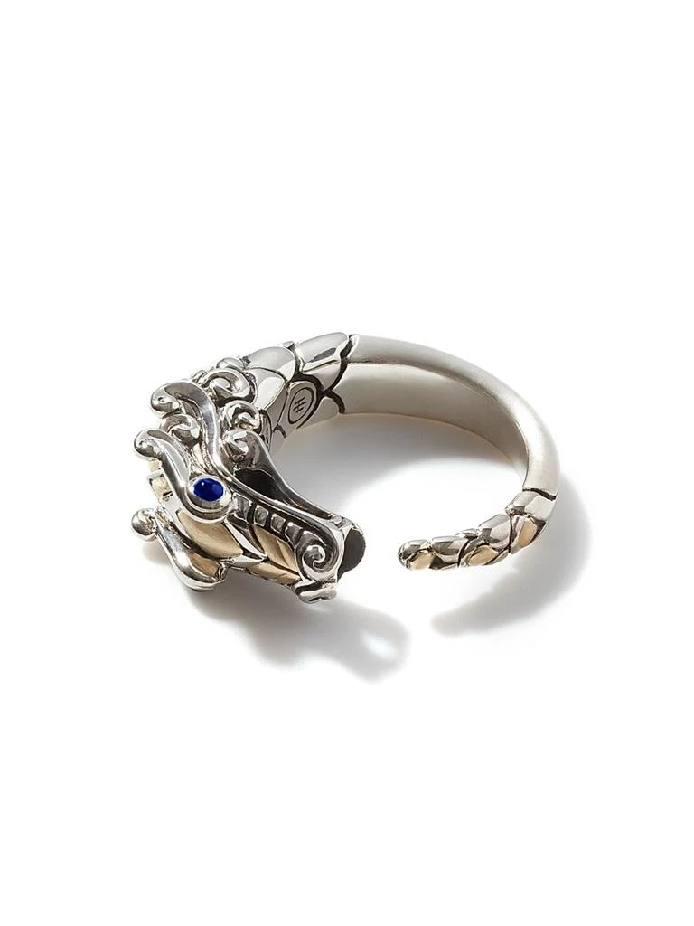 John Hardy Naga Dragon 18K Yellow Gold, Sterling Silver & Blue Sapphire Dragon Ring 3