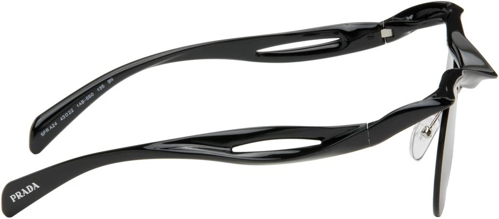 Prada Black Twisted Frame Circle Sunglasses 2