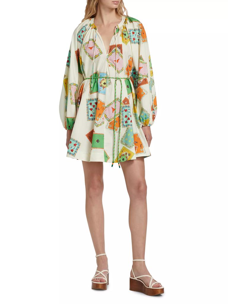 ALÉMAIS Players Rummy Long-Seeve Minidress