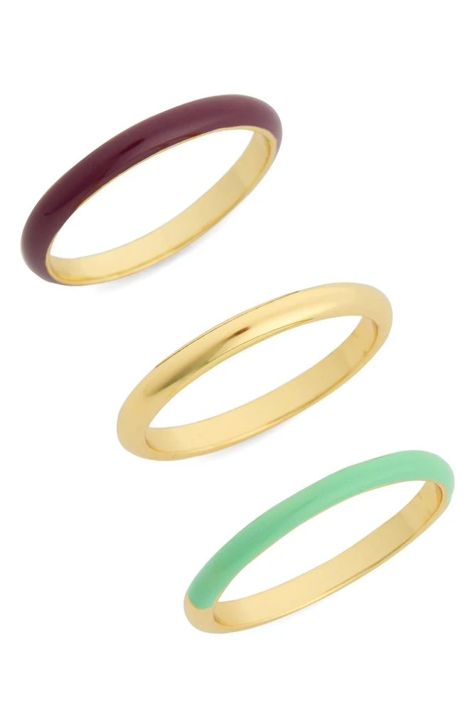 Madewell Colorblock 3-Piece Enamel Ring Set 1