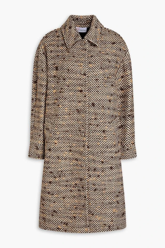 RED Valentino Herringbone bouclé-tweed coat 1
