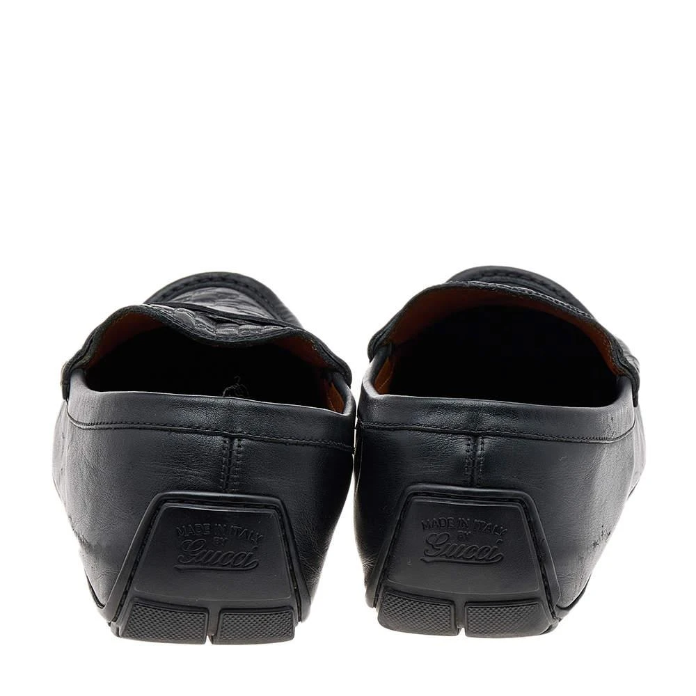 Gucci Gucci Black Guccissima Leather Penny Slip On Loafers Size 43.5 5