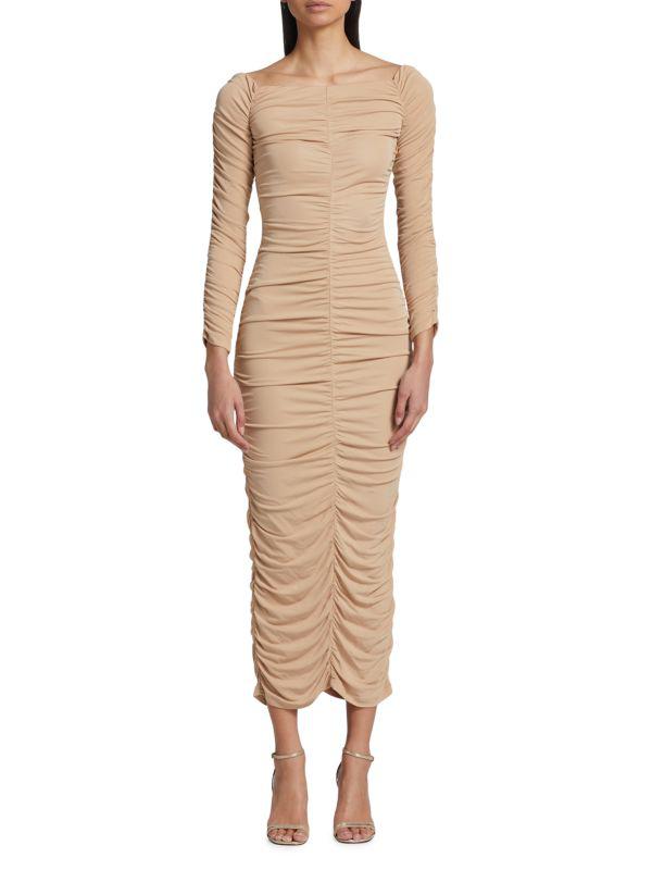 Zeynep Arçay Ruched Body-Con Midi-Dress