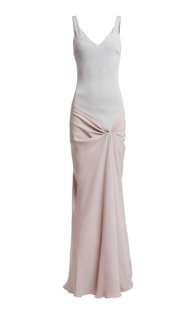 Victoria Beckham Victoria Beckham - Twisted Midi Dress - Taupe - UK 12 - Moda Operandi 1