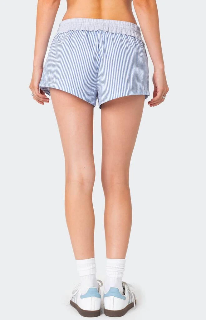Edikted Riva Striped Contrast Shorts 4