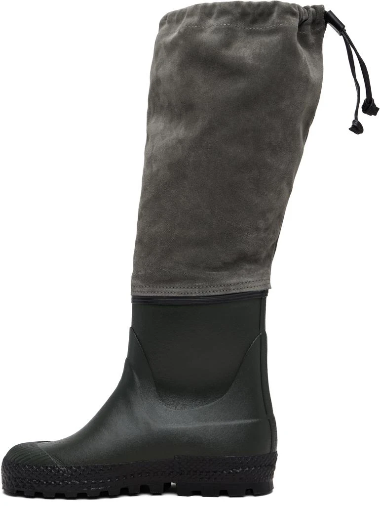Rier Green & Gray Farmer Rain Tall Boots 3