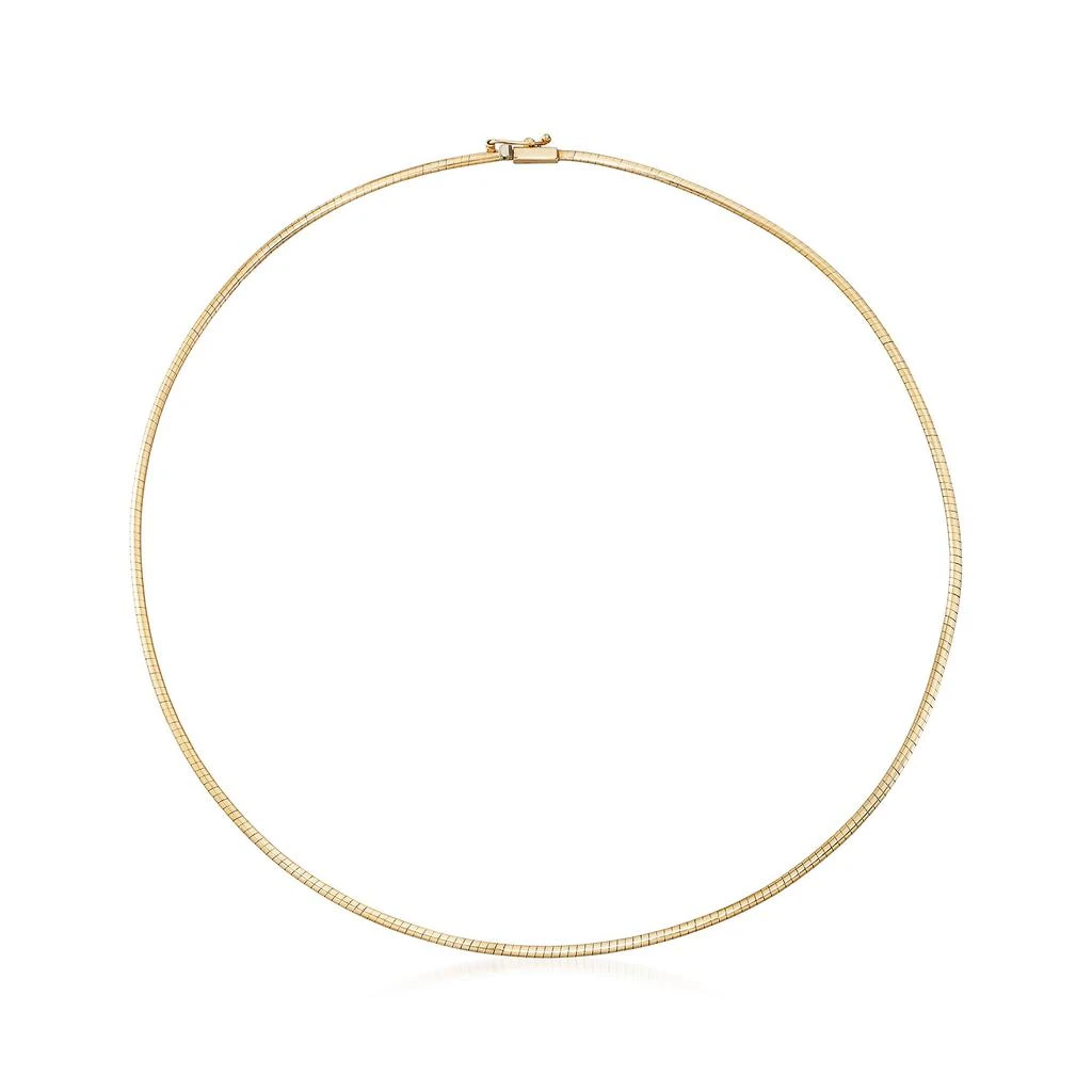 Ross-Simons Italian 2mm 14kt Yellow Gold Omega Necklace 1