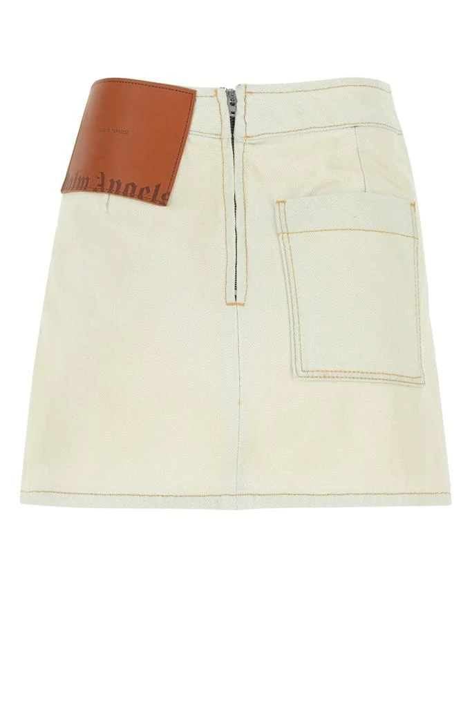 Palm Angels Palm Angels Logo-Patch Denim Mini Skirt 2