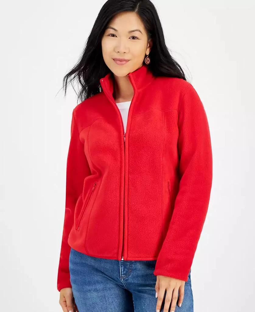 Style & Co Petite Polar Fleece Zip-Front Jacket, Created for Macy's 1