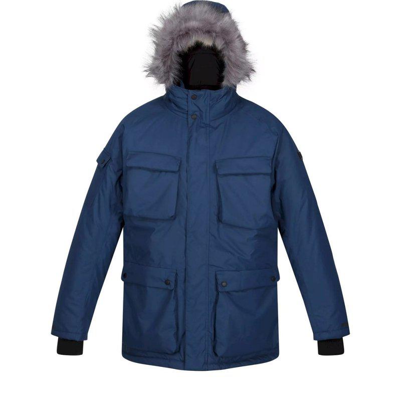 Regatta Mens Aziel Waterproof Parka Dark Denim