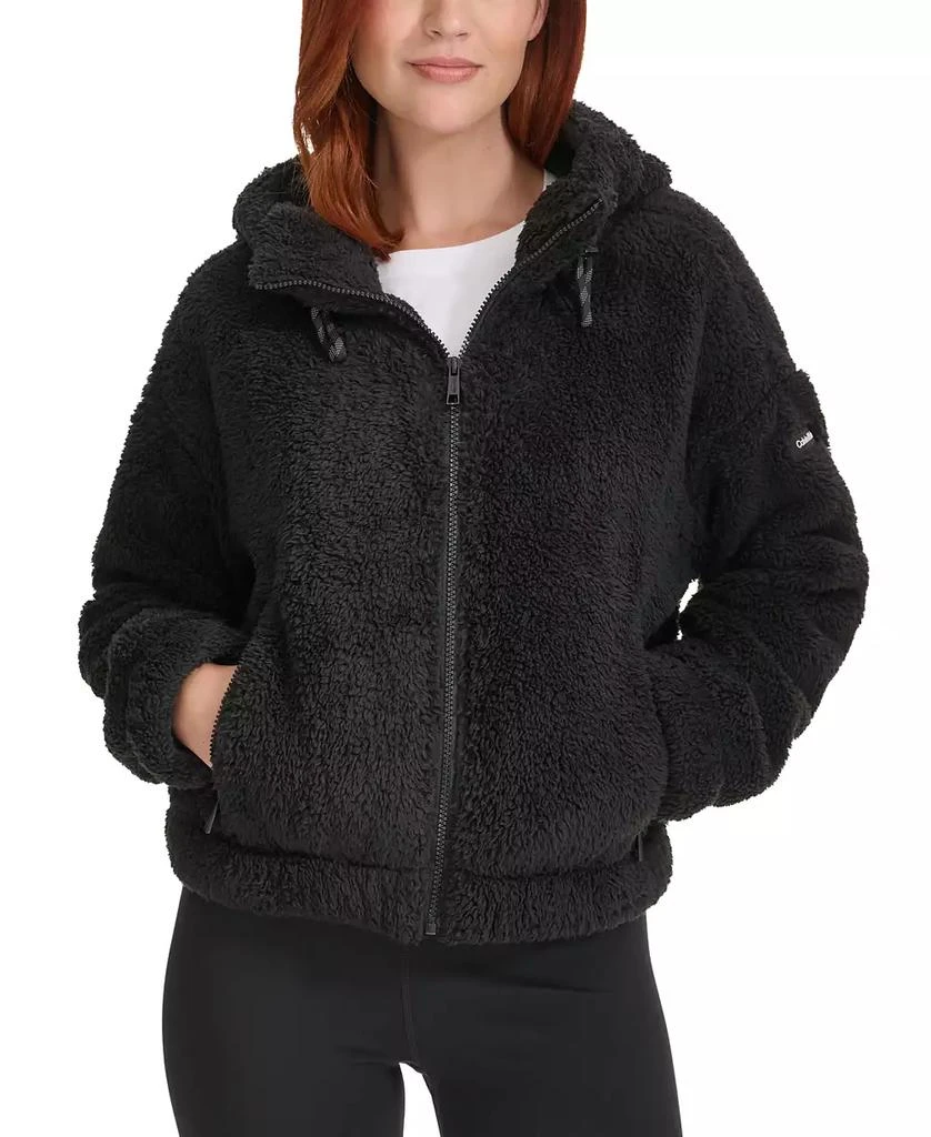 Calvin Klein Performance Women's Hooded Sherpa Jacket 4