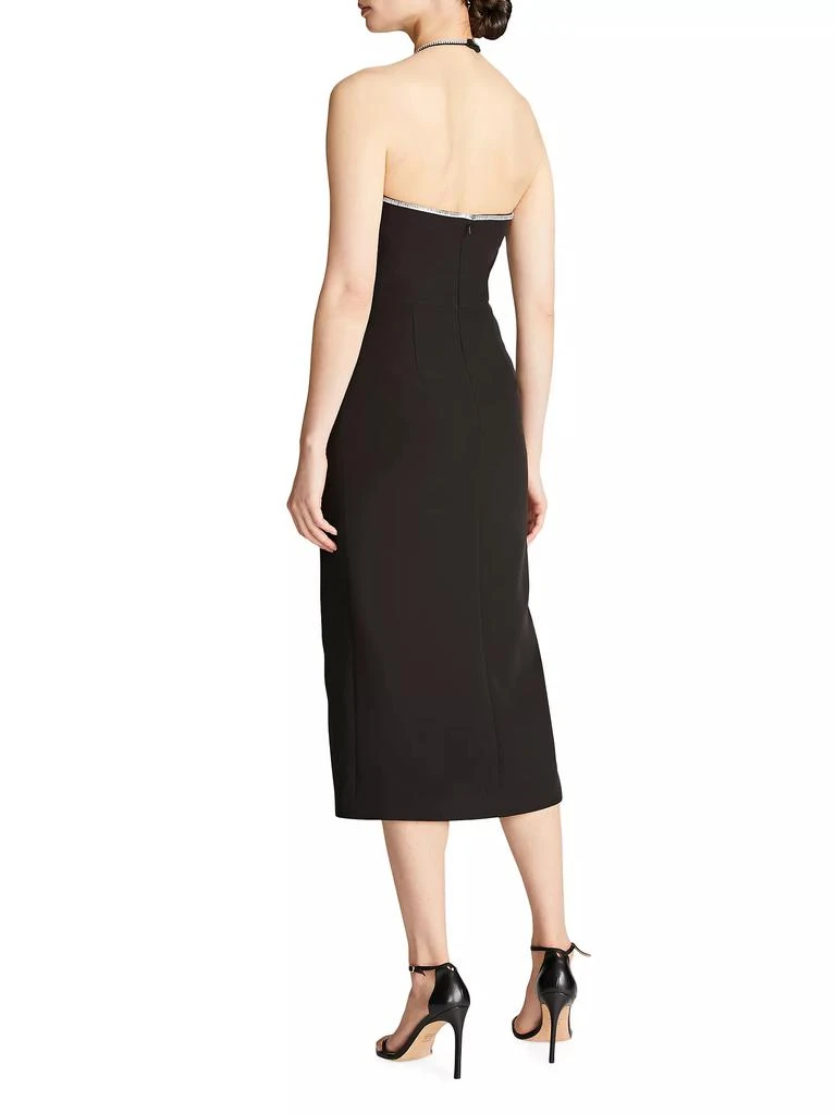 Halston Heritage Piper Halter Crystal-Trim Midi-Dress 5