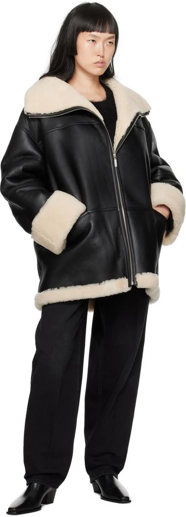 Totême Black Signature Shearling Jacket 4
