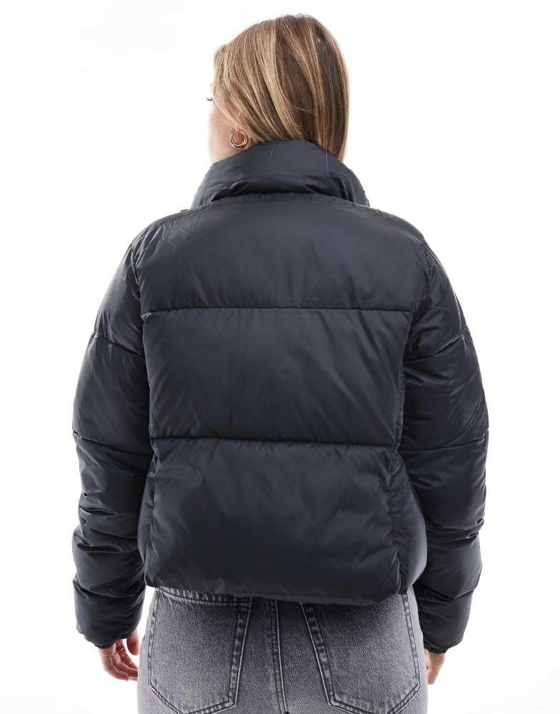 Shop Columbia Puffect II cropped puffer jacket in black on Sale at