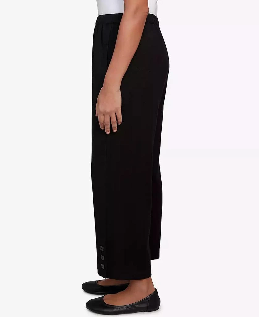 Alfred Dunner Women's Santa Barbara Button Cuffed All Around Elastic Ankle Pants 2