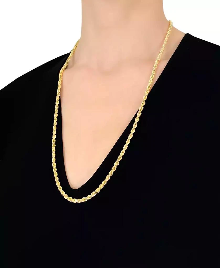 Italian Gold Forza Rope Chain 26" Necklace (4-1/10mm) in 14k Gold 2