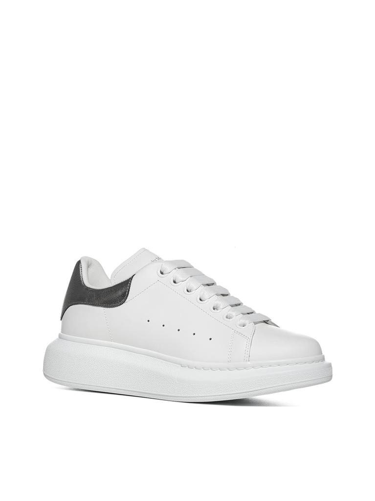 Alexander McQueen Oversized Sneakers In Leather With Contrasting Heel Tab