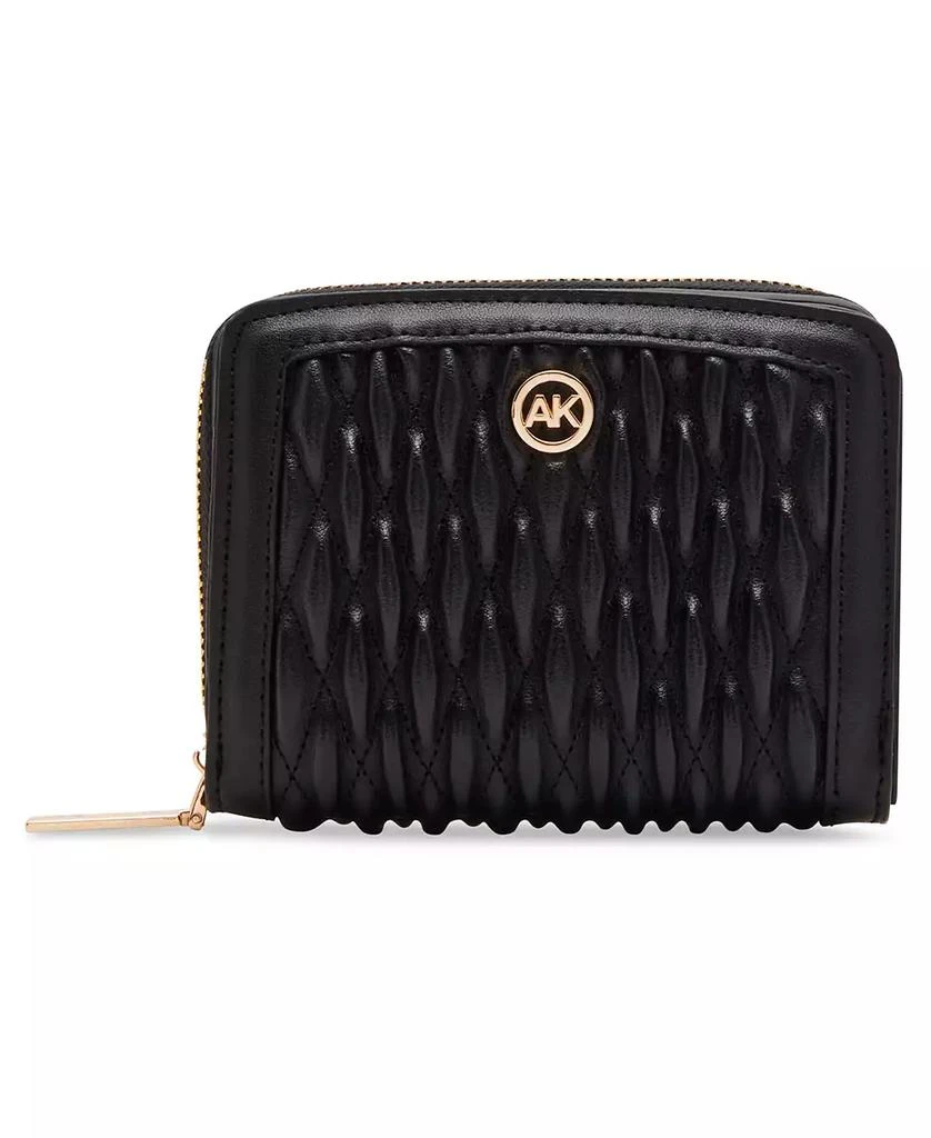 Anne Klein Annie Klein Ruched Quilted Zip Around Wallet 1