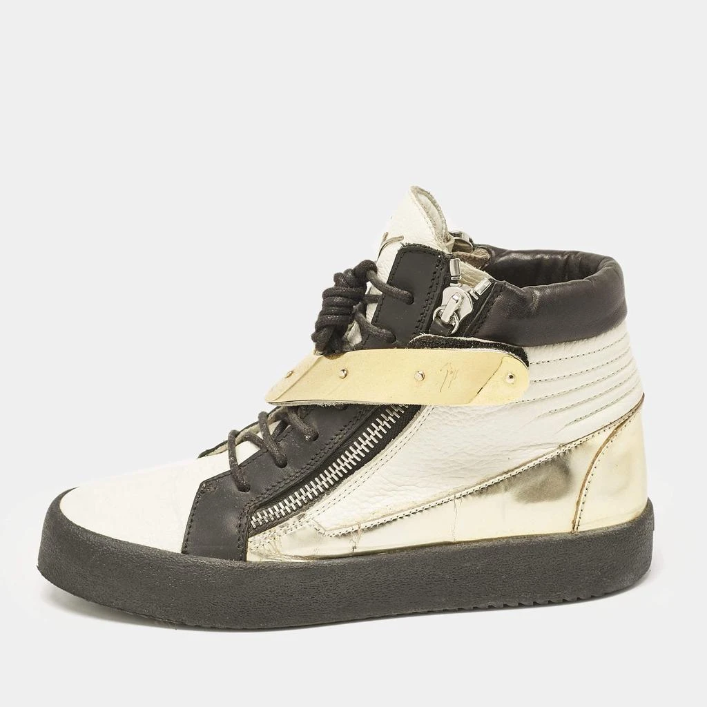Giuseppe Zanotti Giuseppe Zanotti Tri-Color Leather Hero V Strap High Top Sneakers Size 41 1