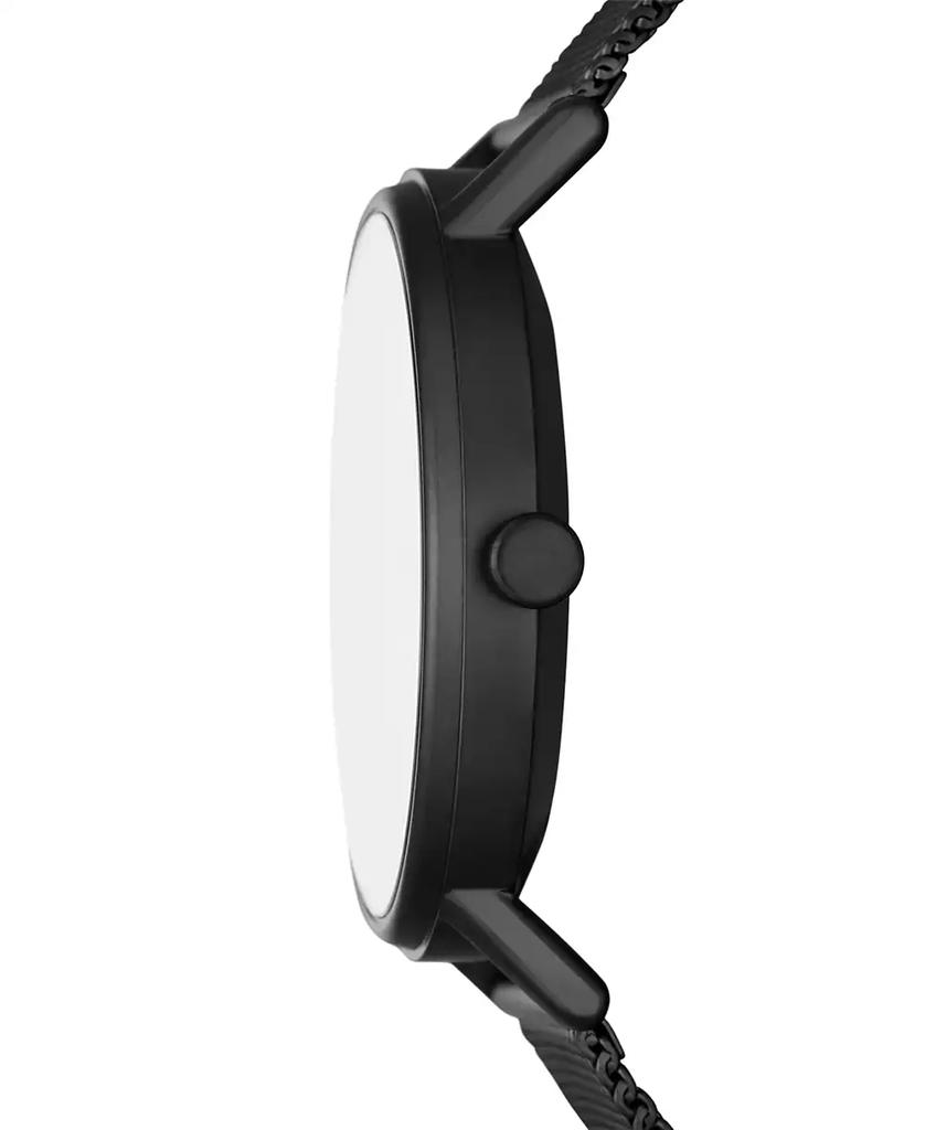 Skagen Men's Kuppel Quartz Three Hand Black Stainless Steel Watch, 44mm