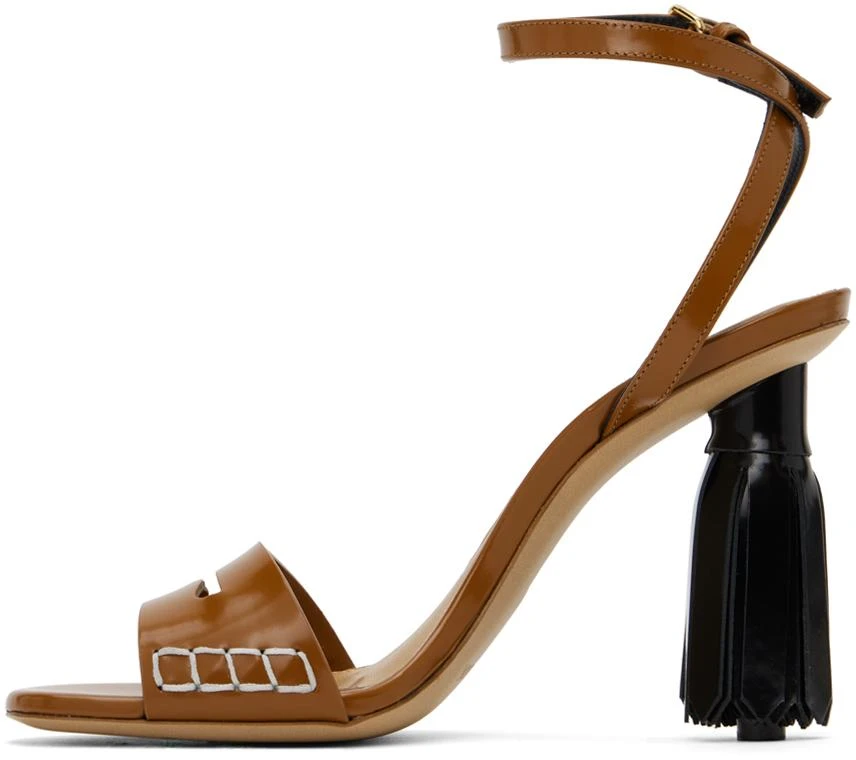 JW Anderson Tan Tassel Heeled Sandals 3