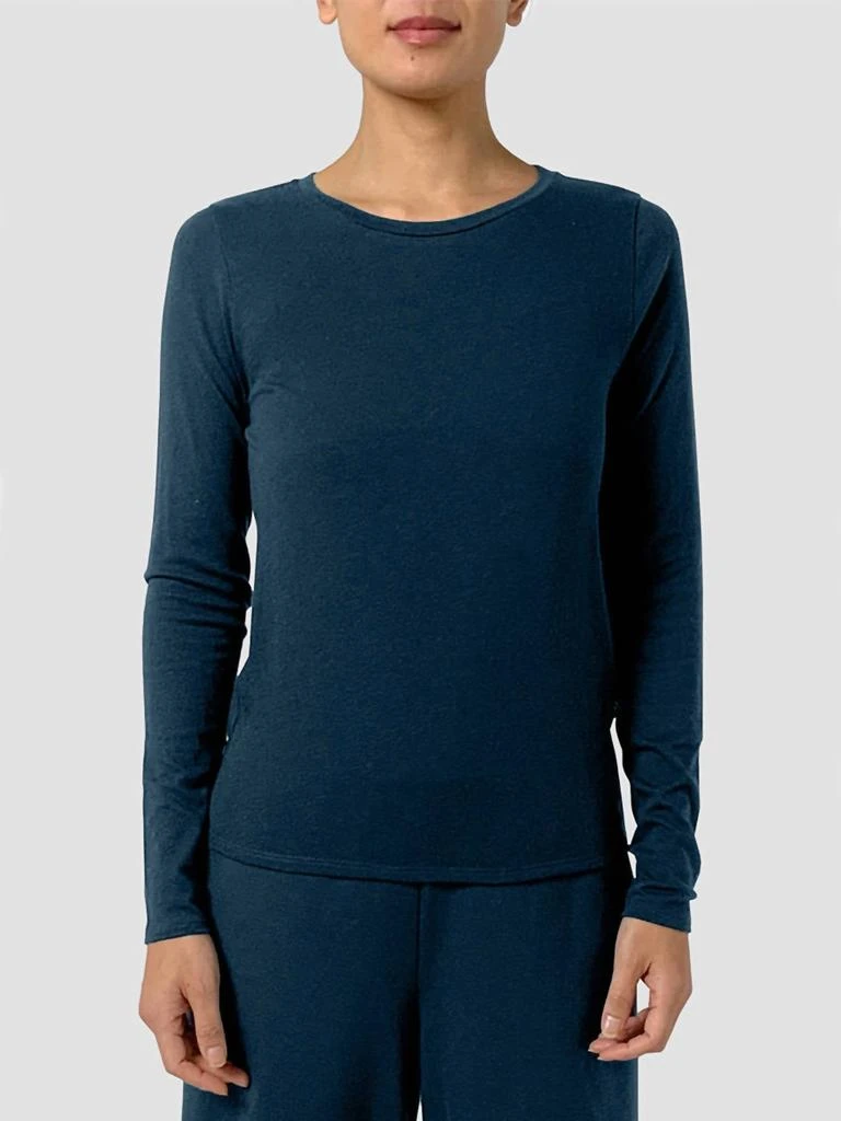 Eileen Fisher Women
s Round Neck Top In Alpine