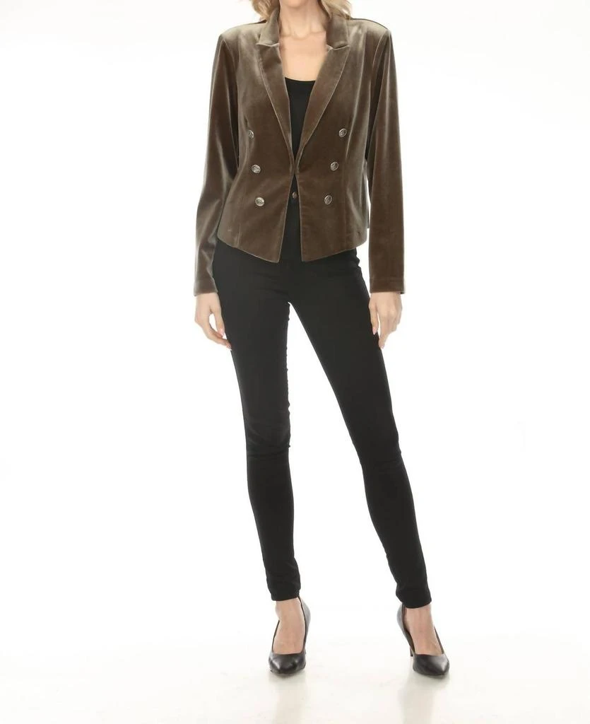JOSEPH RIBKOFF Joseph Ribkoff - Double-breasted Velvet Blazer 6