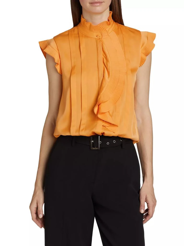 Elie Tahari Chloe Silk Pleated Blouse 3